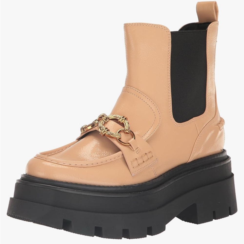 3/$30 circus by Sam Edelman tan brooks Chelsea boot platform loafer boot